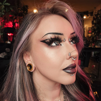 Tigers Eye Tunnels for Stretched Ears (Pair) - PH31