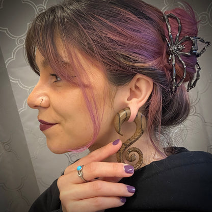 Black Serpent Plug Stretch Hangers (Pair) - F001