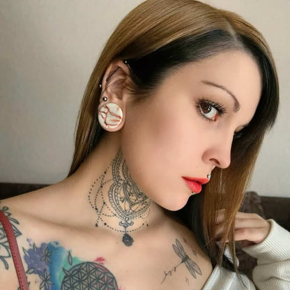 Red Net Jasper Plugs (Pair) - PH191