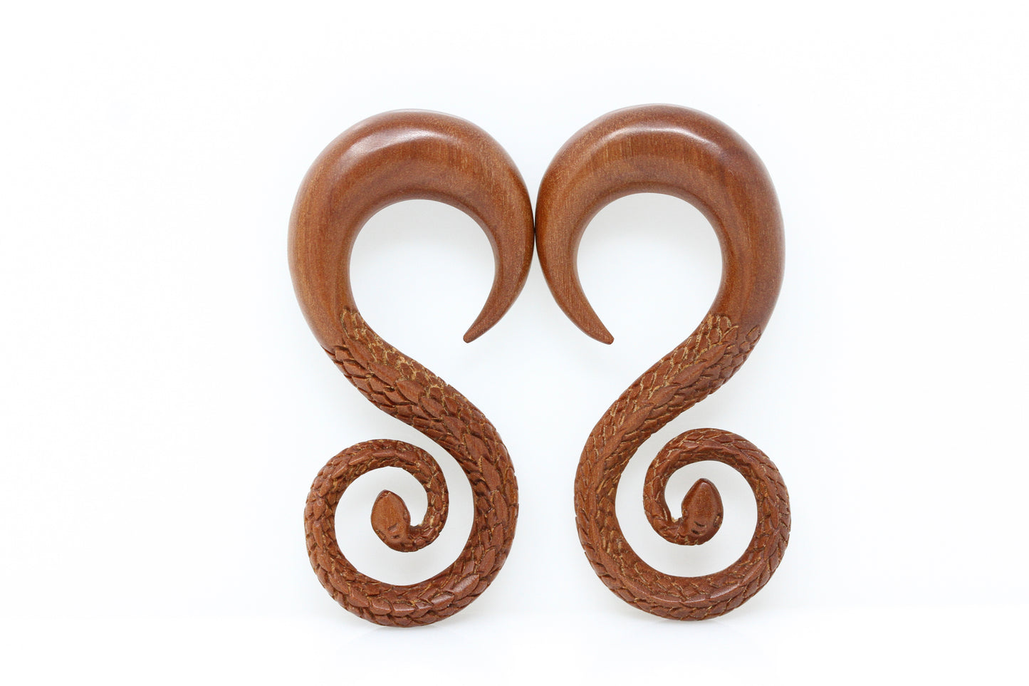 Serpent Ear Stretching Wood Hangers (Pair) - A043