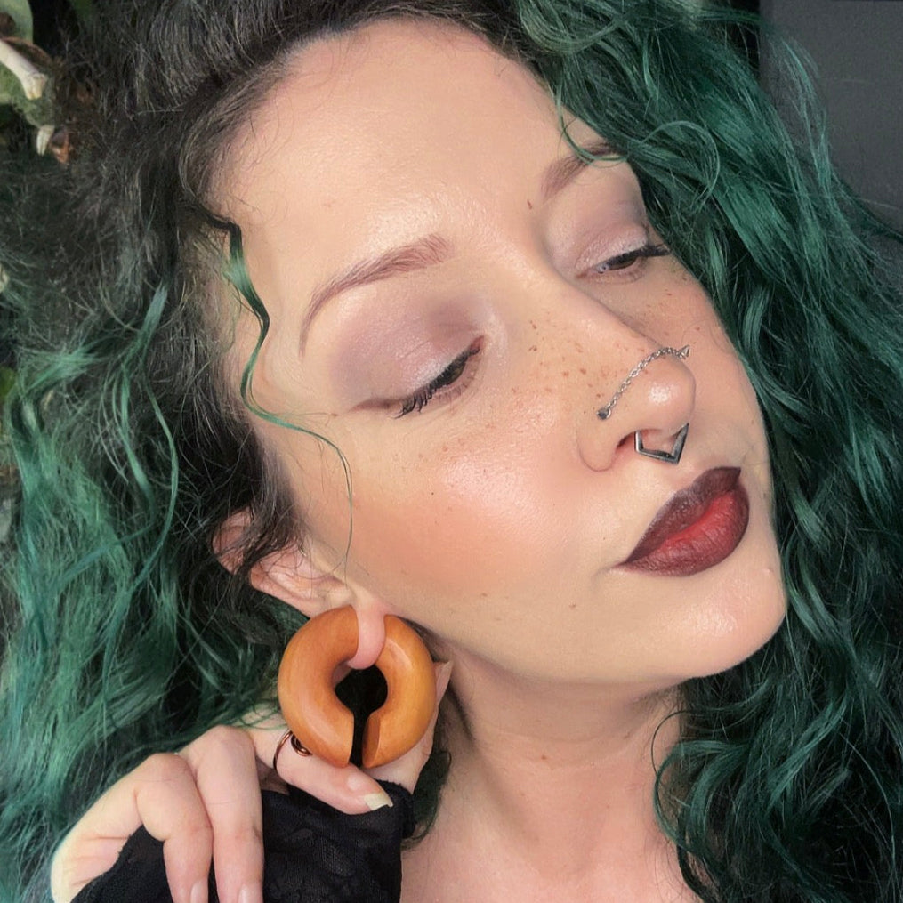 Wood Ear Hoops (Pair) - A070