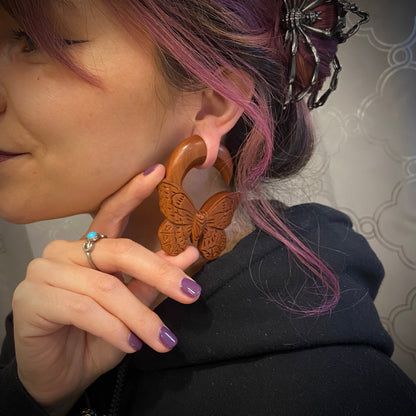 Butterfly Hanger for Stretched Ears (Pair) - A054