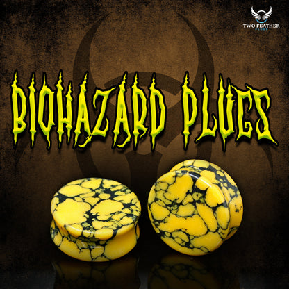 Biohazard Plugs for Stretched Ears (Pair) - PH205