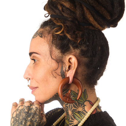 Wood Buddha Stretch Earring Hanger (Pair) - A020