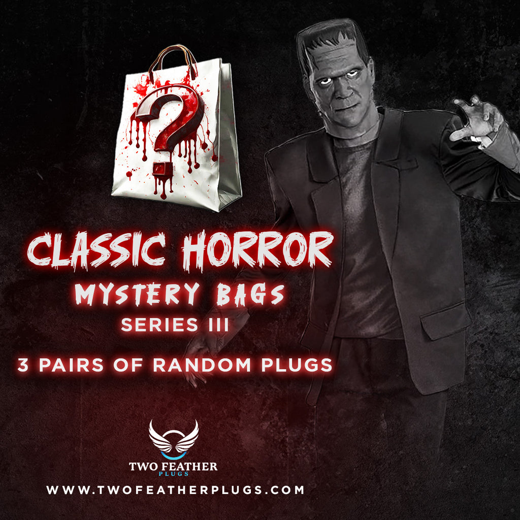 Classic Horror Mystery Bag SERIES 3 - 3 Pairs of Random Plugs - Limit Quantity of 2- PBGBCH3