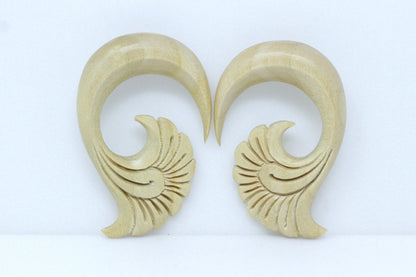 Carved Wood Hangers (Pair) - E011