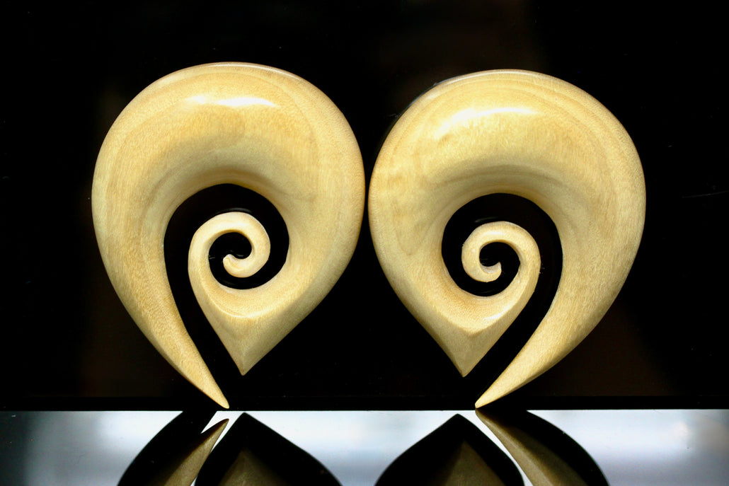 Maori Hangers - Carved Wood (Pair) - E013