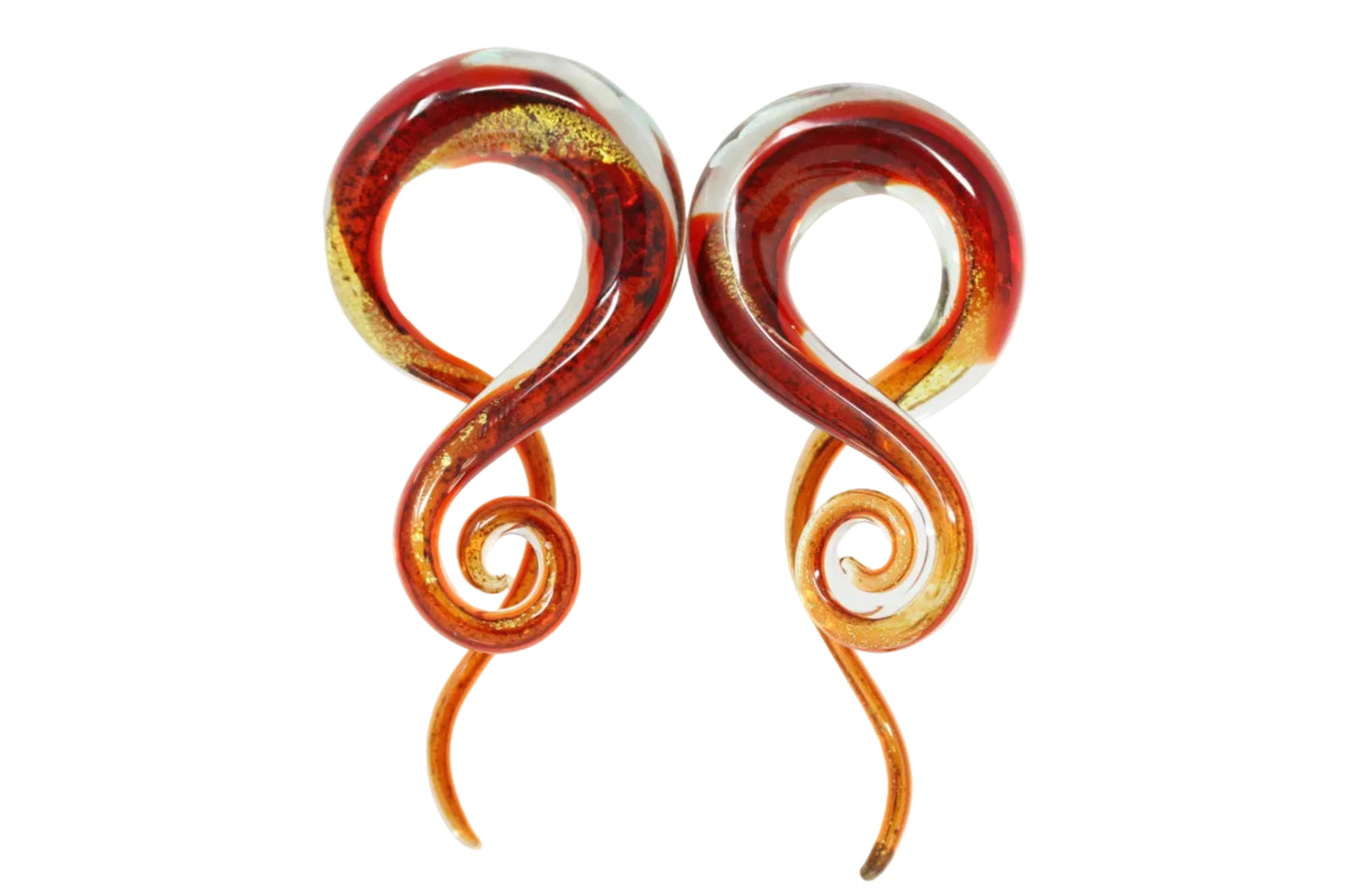 Glass Lava Twisters (5mm - 12mm) (Pair) - G009
