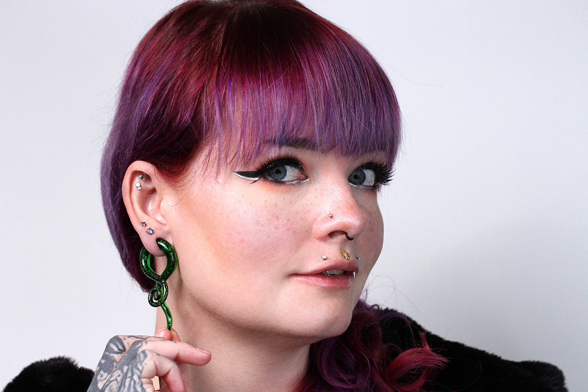 Evergreen Glass Twisters (5mm - 12mm) (Pair) - G010