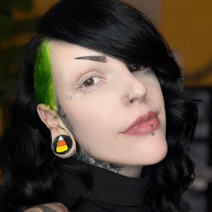 candy corn glass gauges