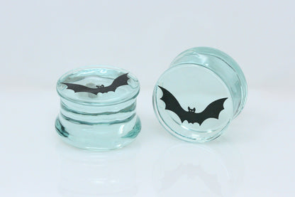 Bat Glass Plugs (Pair) - G042