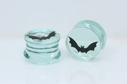 Bat Glass Plugs (Pair) - G042