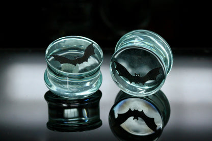Bat Glass Plugs (Pair) - G042