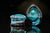 Blue Cosmos Glass Teardrop Plugs - (Pair) - G057