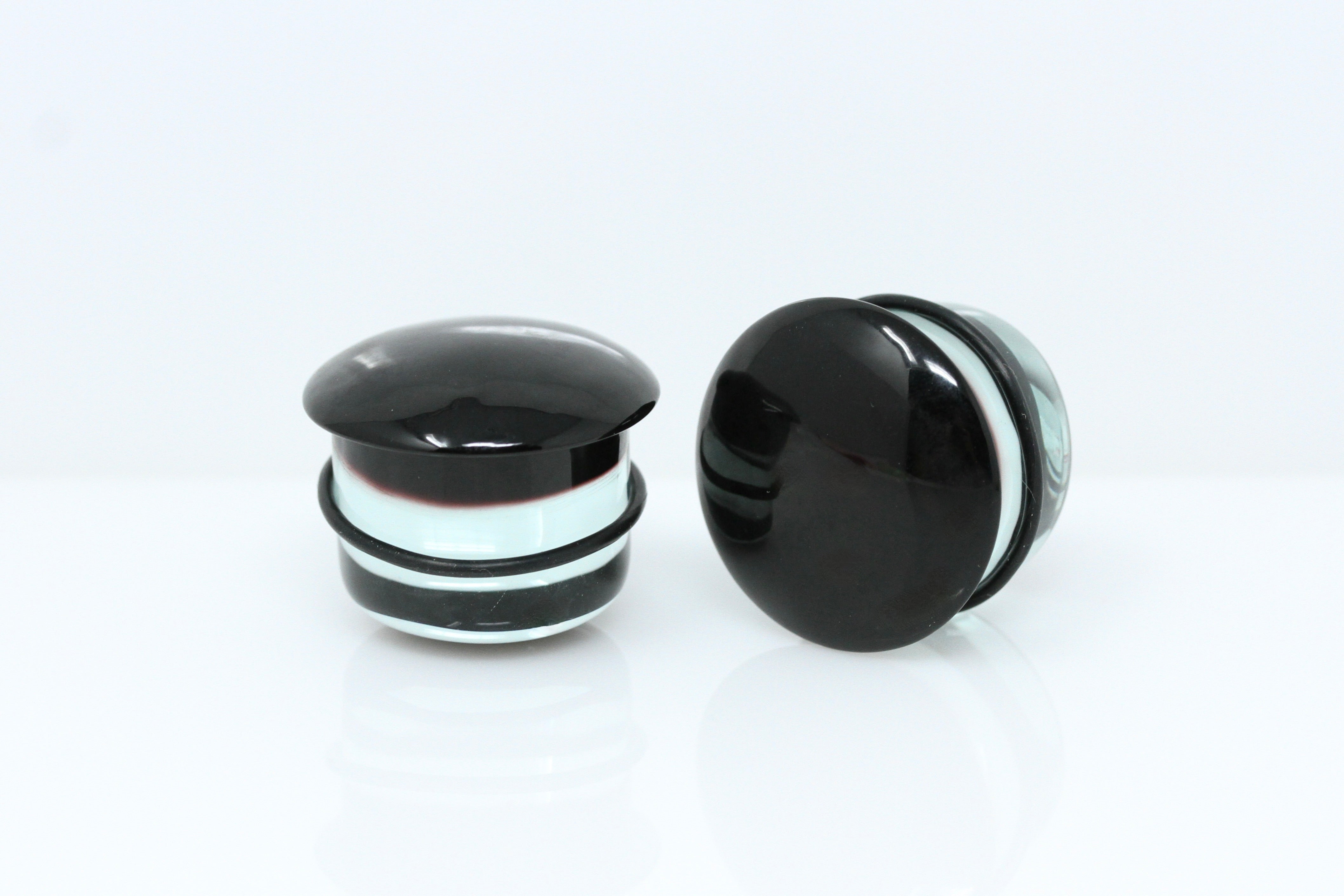 Black Hole Glass Single Flare Plugs for stretched ears (Pair) - G074 ...