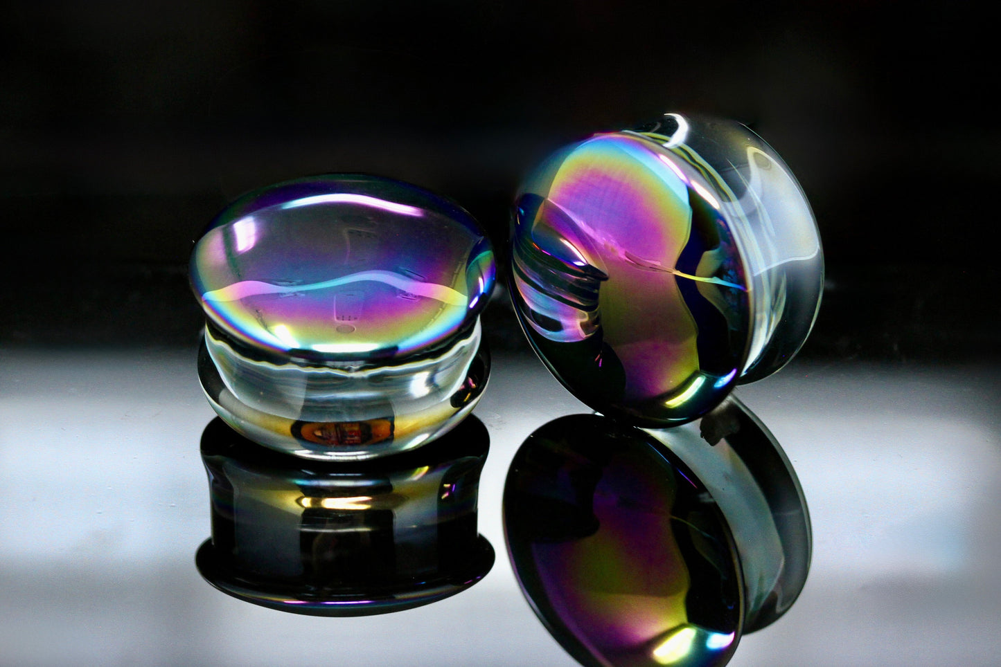 Astro Glass Double Flare Plugs (Pair) - G075