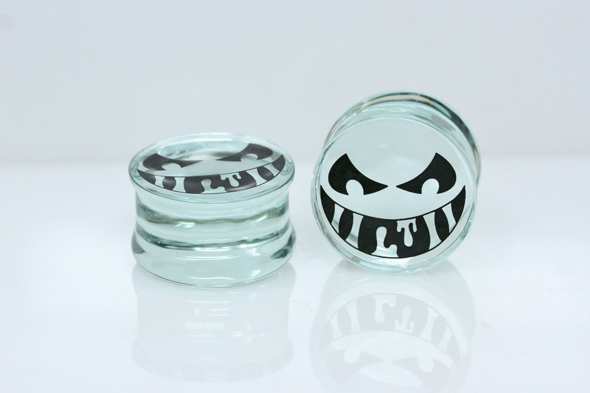 Slimer Pumpkin Glass Plugs (Pair) - G078