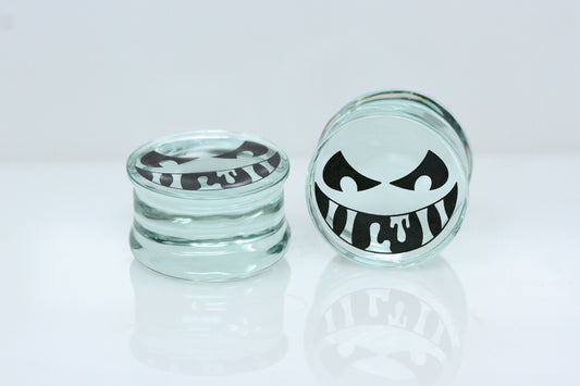 Slimer Pumpkin Glass Plugs (Pair) - G078