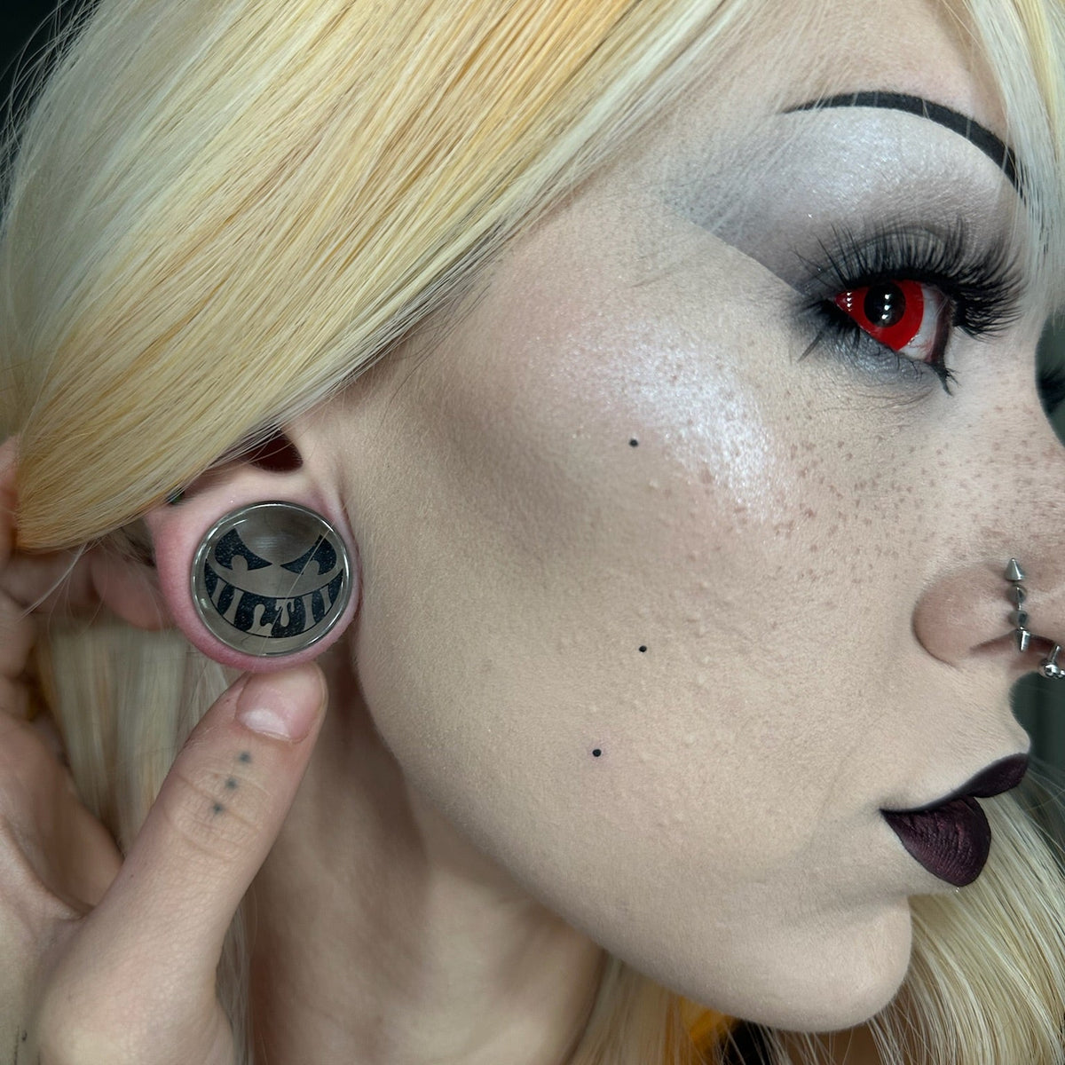 Slimer Pumpkin Glass Plugs (Pair) - G078