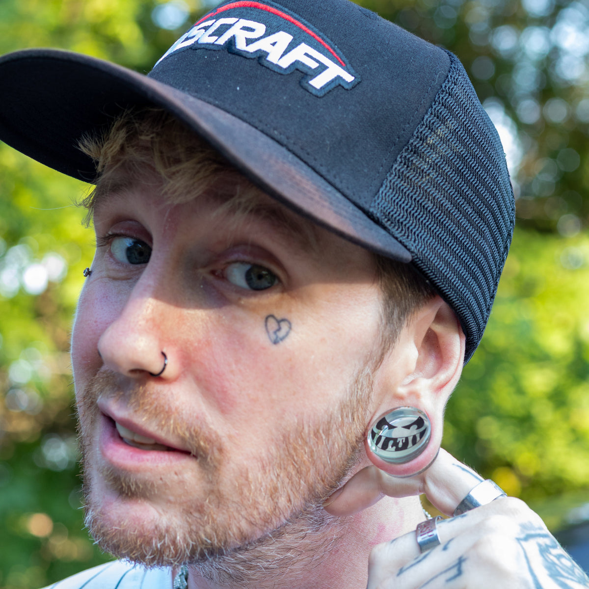 Slimer Pumpkin Glass Plugs (Pair) - G078