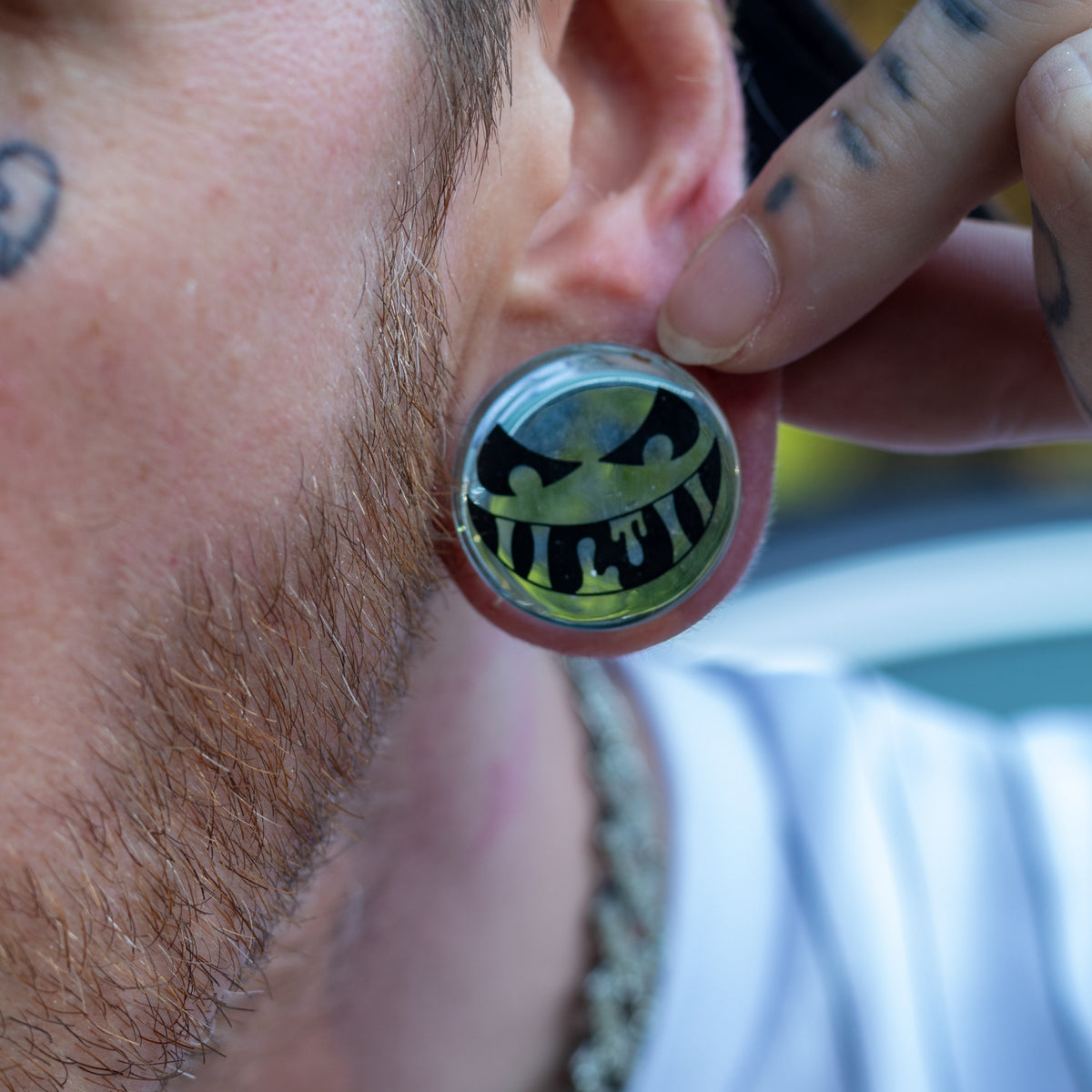Slimer Pumpkin Glass Plugs (Pair) - G078