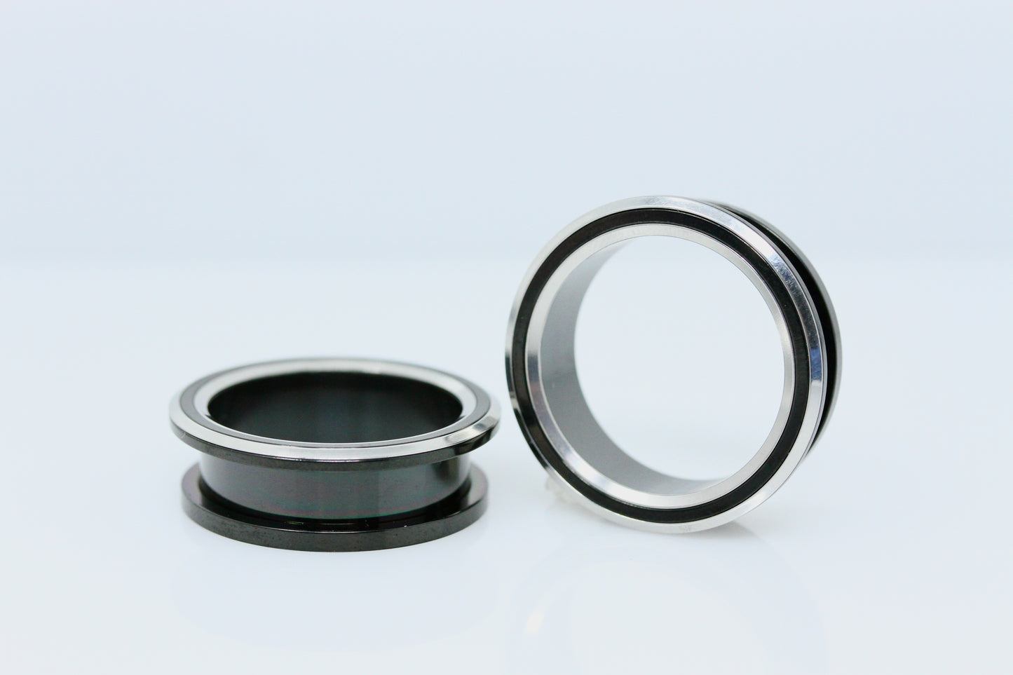 Black and Silver Stainless Steel  Tunnels - PSS241