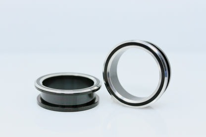 Black and Silver Stainless Steel  Tunnels - PSS241