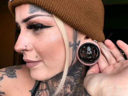 Rotten Pumpkin Plugs - Wooden Plugs (Pair) - PA144