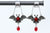 Blood Bat Magnetic Danglers - Screw on Plugs (Pair) - PSS157