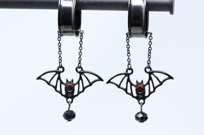 Red Eye Bat Magnetic Danglers - Teardrop tunnels (Pair) - PSS165