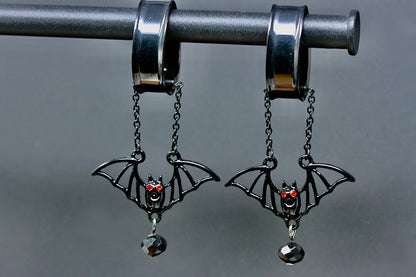 Red Eye Bat Magnetic Danglers - Teardrop tunnels (Pair) - PSS165