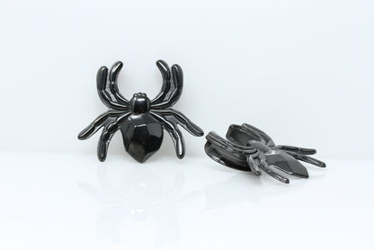 Black Spider Steel Saddles (Pair) - PSS172