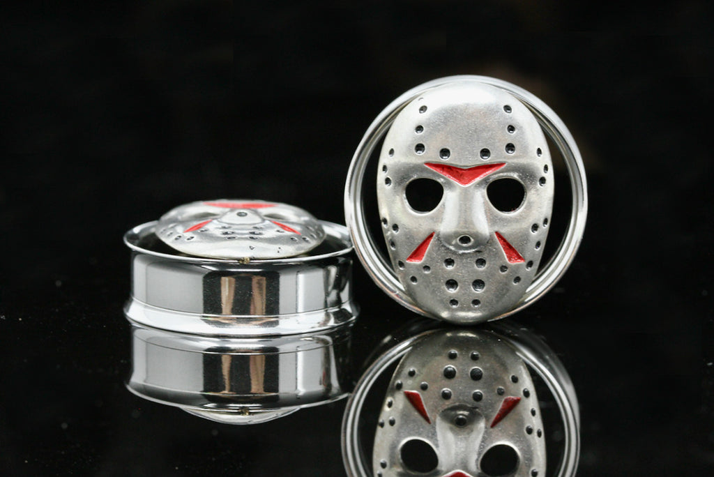 Jasons Hockey Mask Stainless Steel Plugs - PSS174