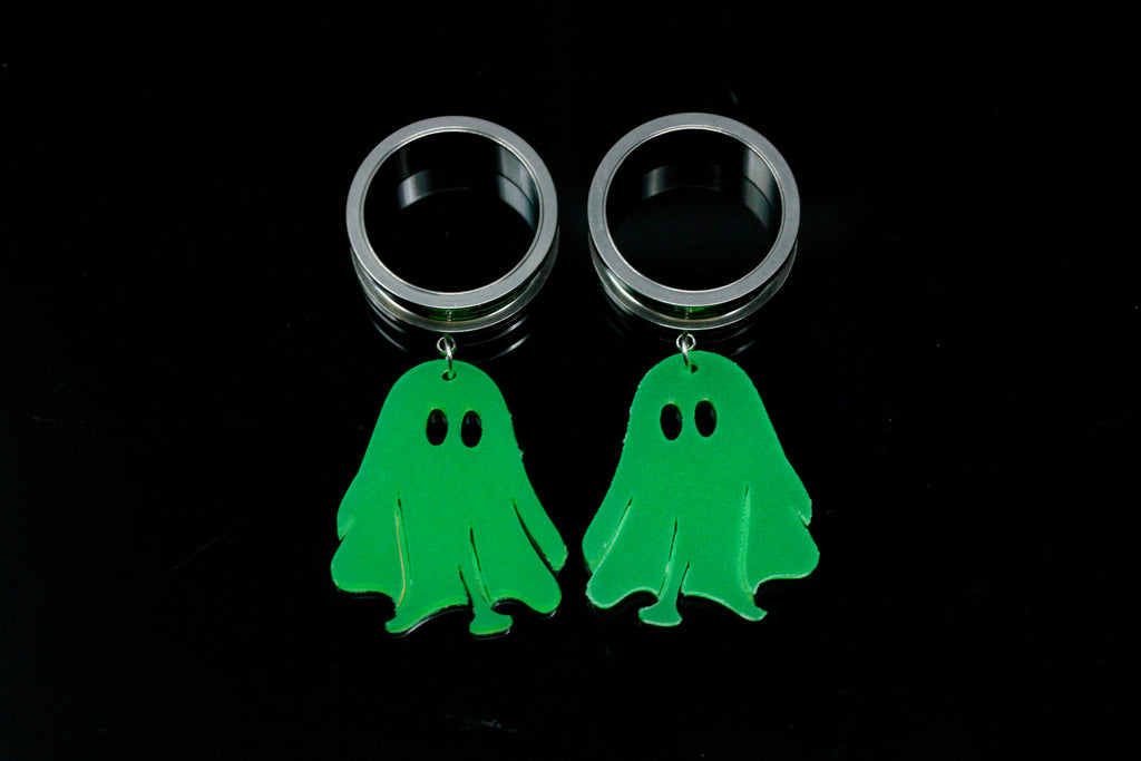 Glow In The Dark Shy Ghost Danglers - (Pair) - TF081