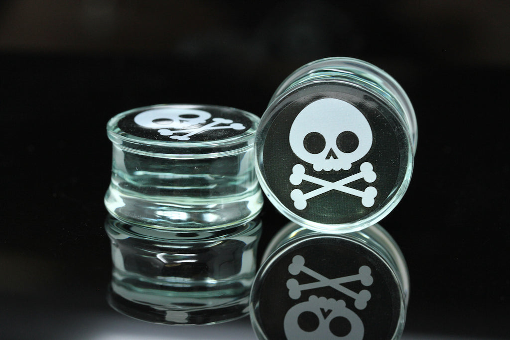 glass skull plugs