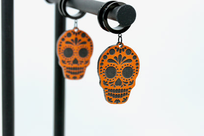 Day of the Dead Stainless Steel Danglers - (Pair) - TF112