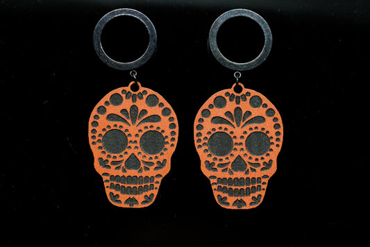 Day of the Dead Stainless Steel Danglers - (Pair) - TF112