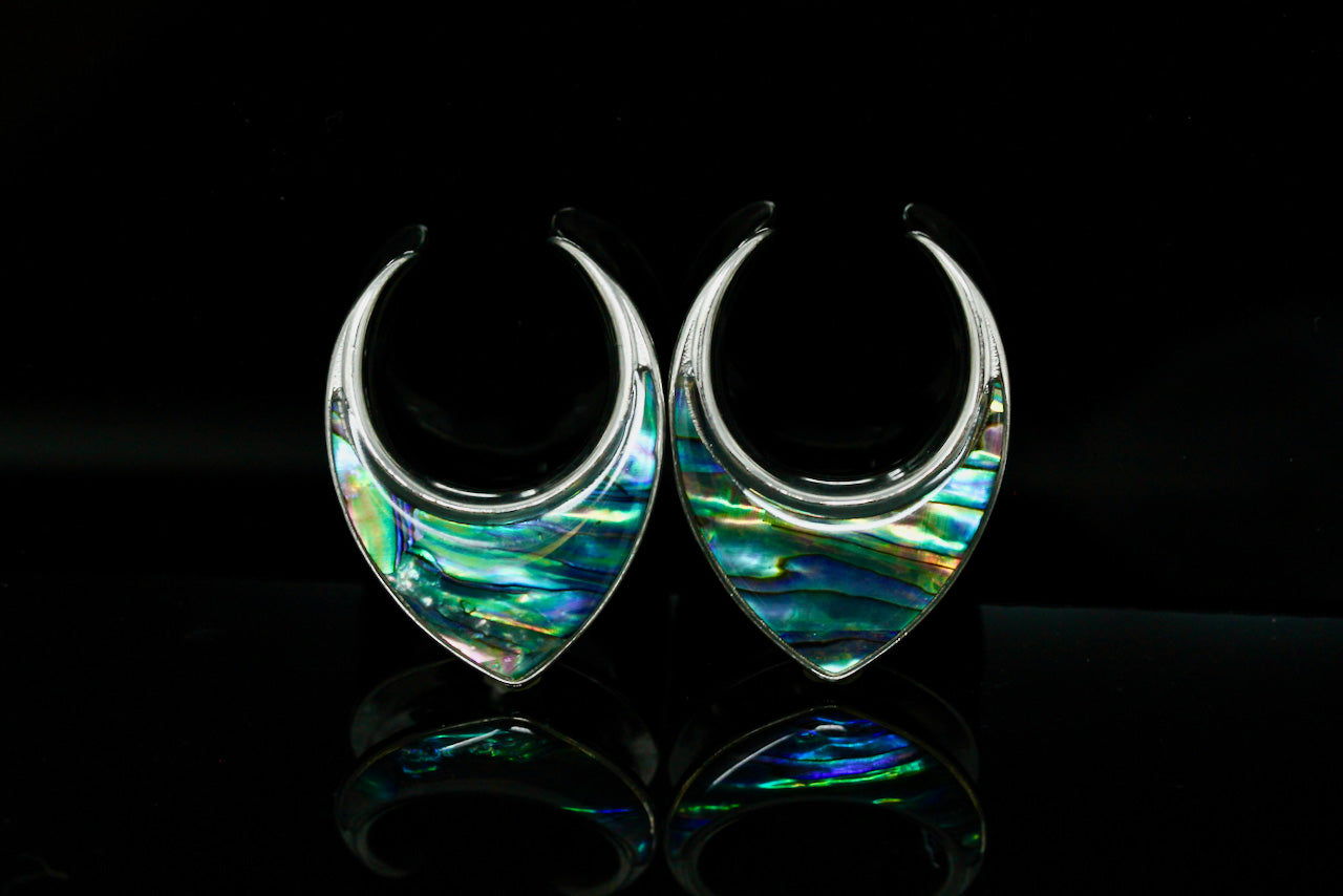 Abalone Steel Ear Saddles (Pair) - PSS108