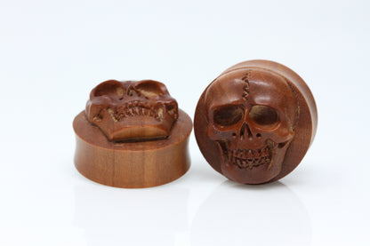wooden skull gauged plugs
