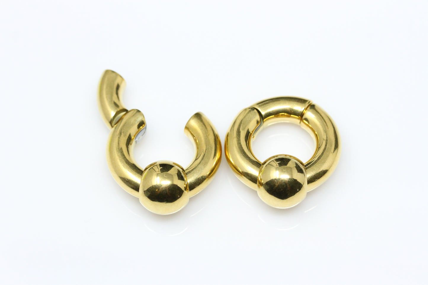 Gold Hoop Ear Weight Clickers (Pair) - PSS185