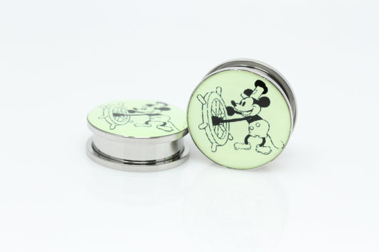 Steamboat Willie Stretched Ear Plugs