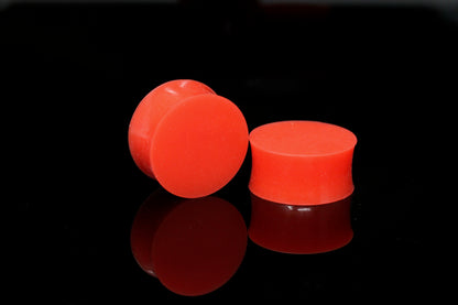 red silicone gauged plugs