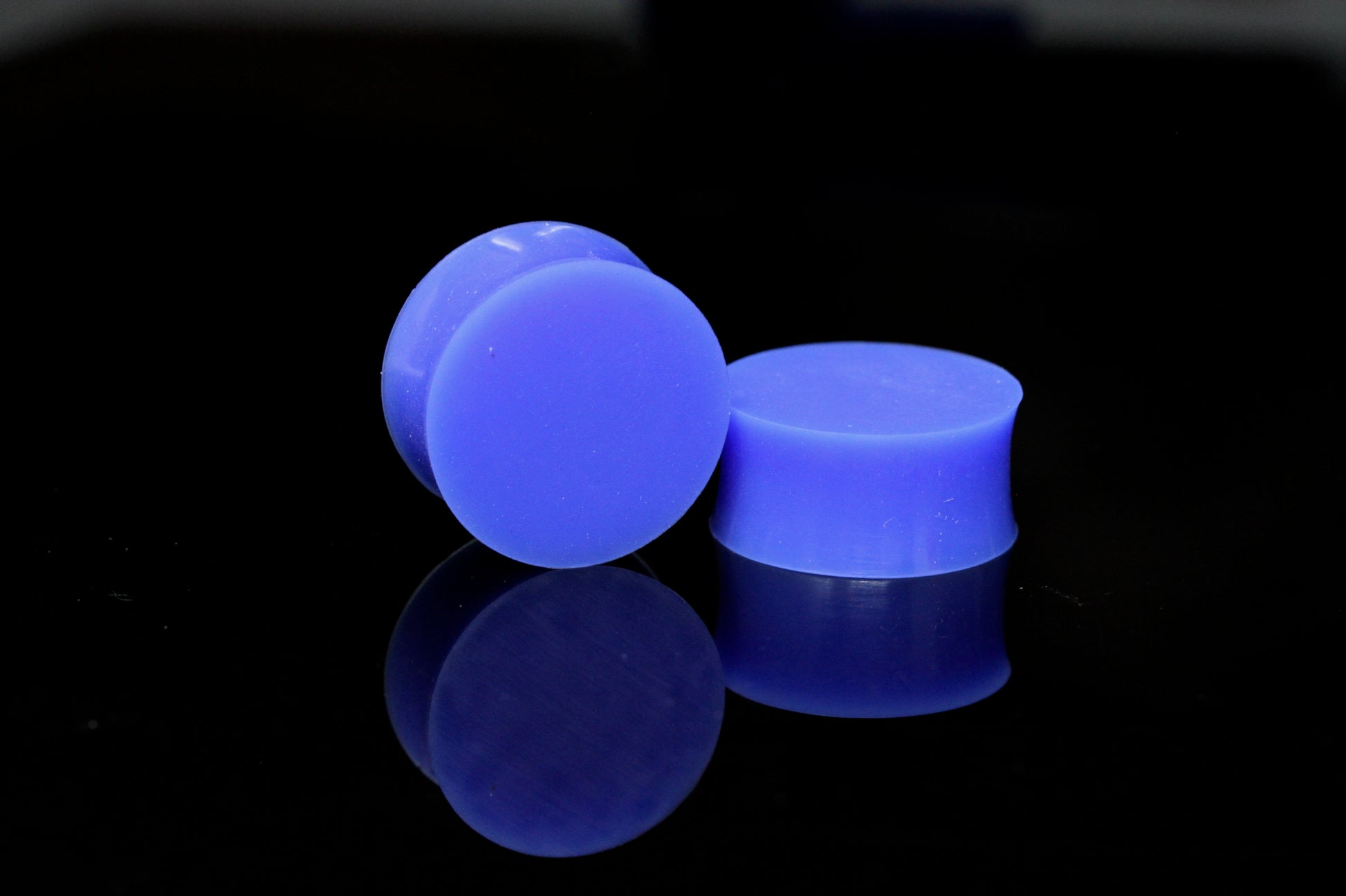 gauged plug blue silicone