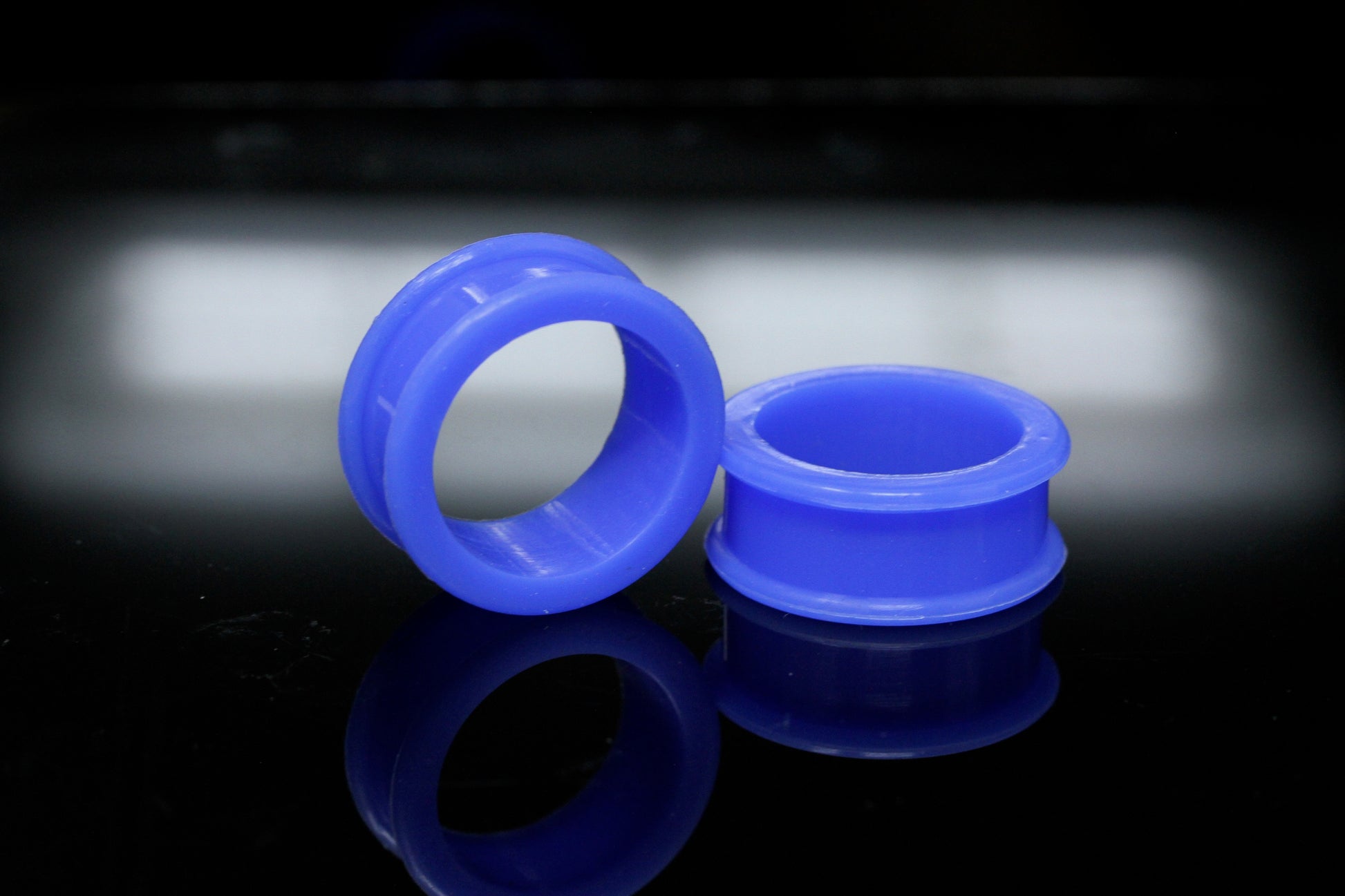 blue silicone tunnel gauged
