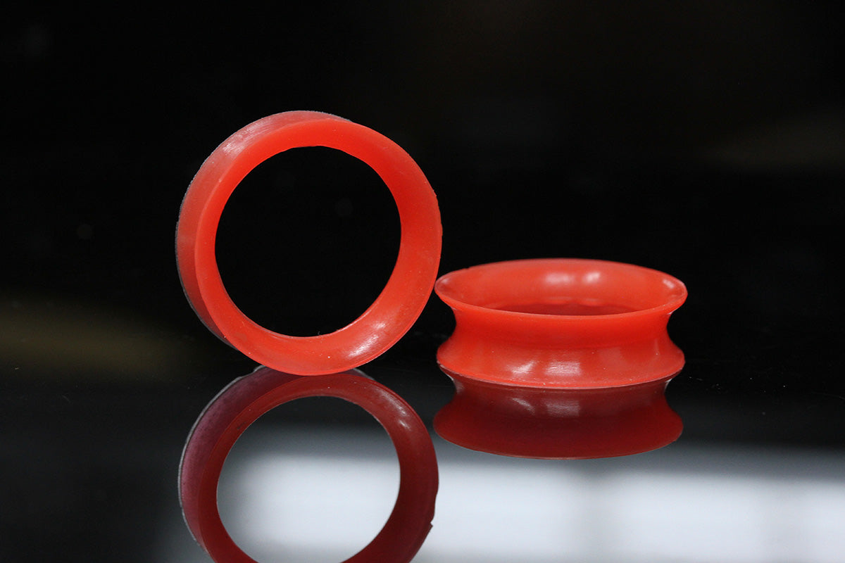 red silicone ear skins