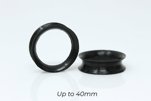 Super Silicone Ear Skin - Black up to 40mm (Pair) - PBS3X