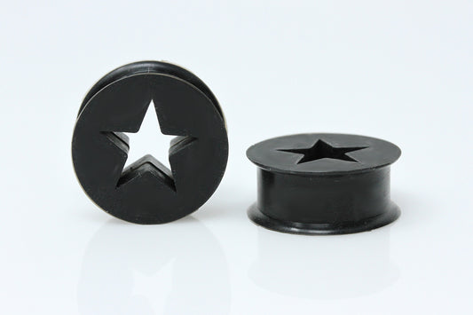 black star silicone plugs