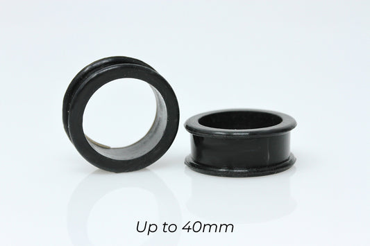 Super Silicone Tunnels - Black 6 mm- 40mm (Pair) - PBS1X