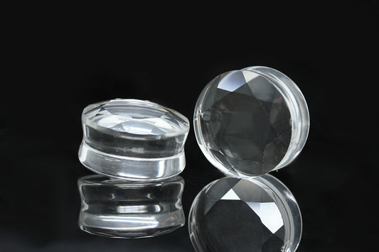 clear sparkly gem plugs