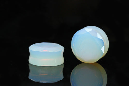 Opalite Sparkly Gem - Faceted Cut Plugs - (Pair) - PH172